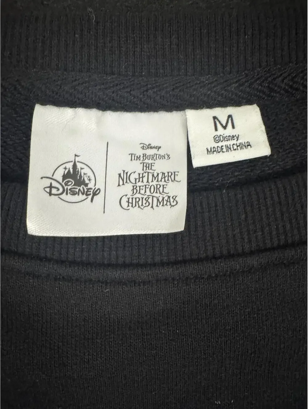 Disney Zero Character Black Sweatshirt Size Medium